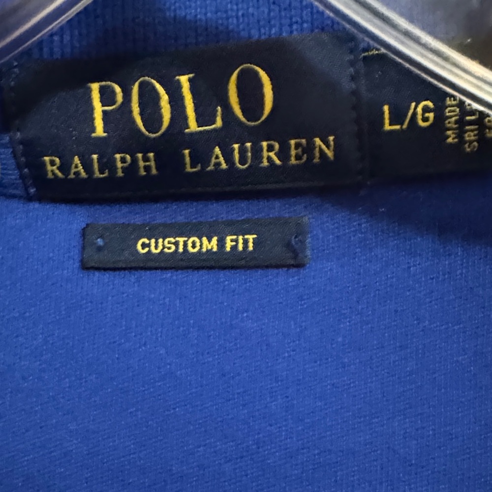 Polo by Ralph Lauren Men's Blue Long Sleeve Polo - Picture 2 of 2